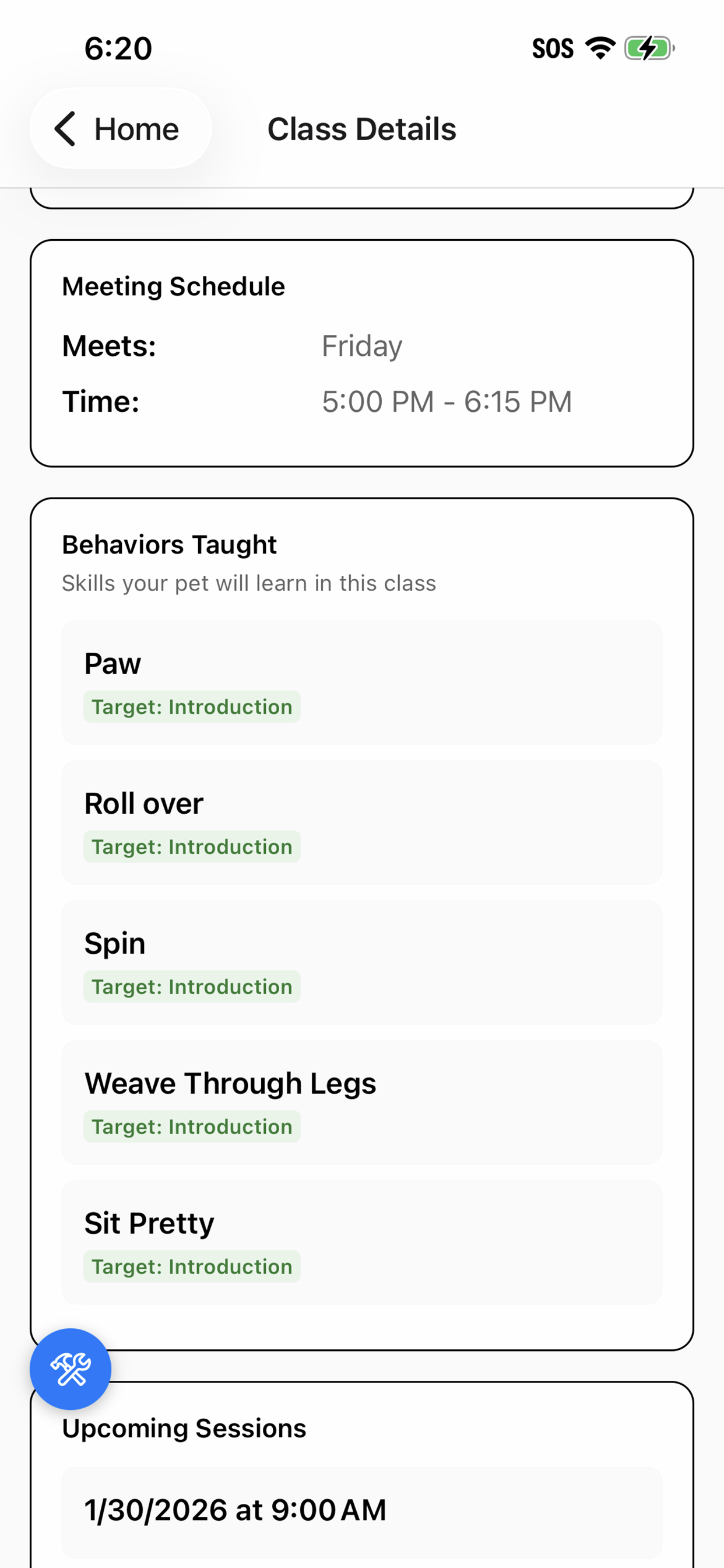 Class management in Trovvy